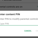 Android Play Store Google Play Menu Settings Parental Controls Enter PIN
