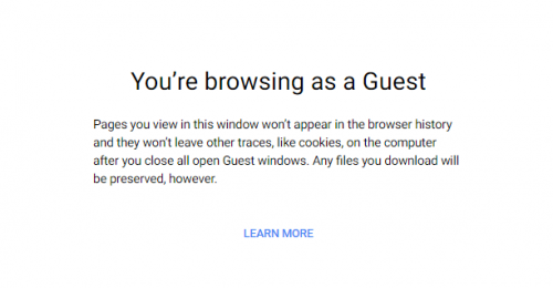 enable guest browsing in Google chrome
