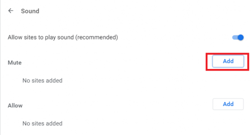 mute website in Google chrome