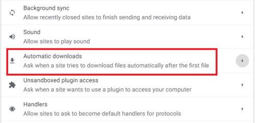stop automatic downloads on google chrome
