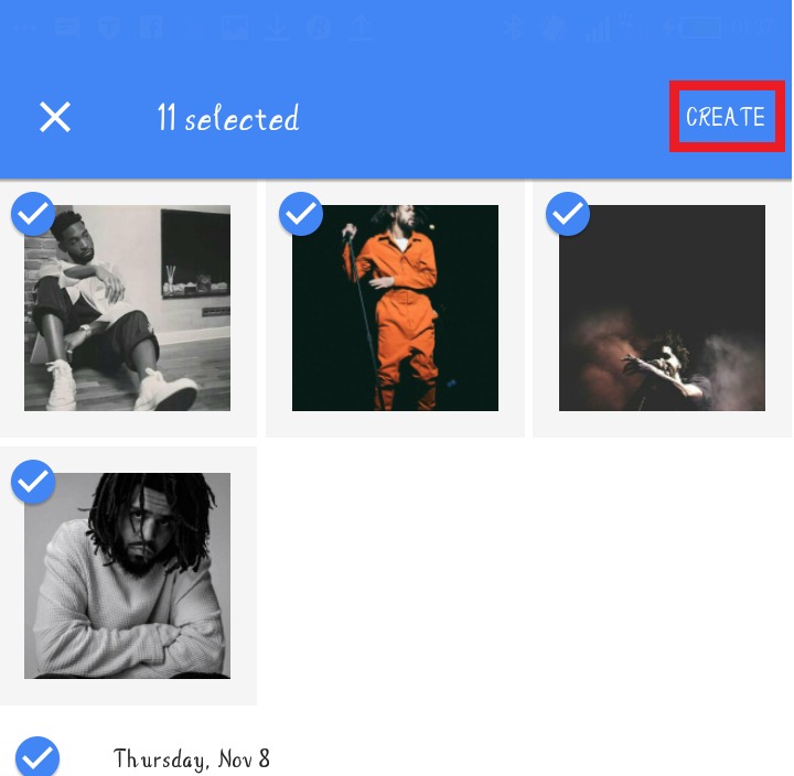 create an album on Google photos 