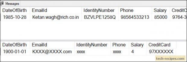 Allt Function Dynamic Data Masking SQL Server