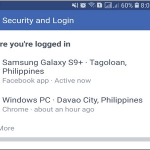 Facebook Menu Settings and Privacy Settings Security and Login Details