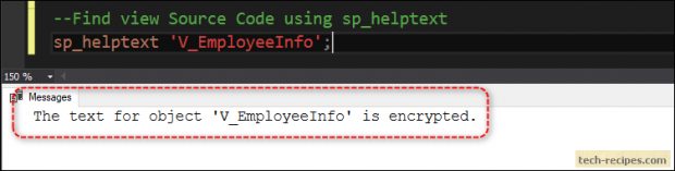 How To Create Encrypted View In SQL Server