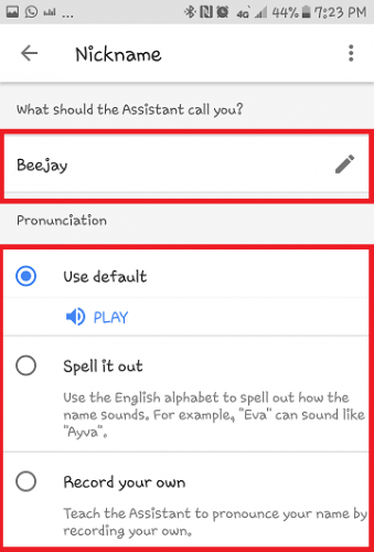 Set Nickname On Google Assistant