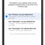 iPhone X Home Screen Settings New Cellular Plan Select Default Line Done