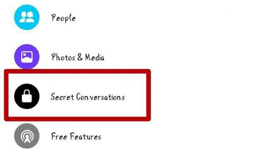start secret conversations on Facebook Messenger