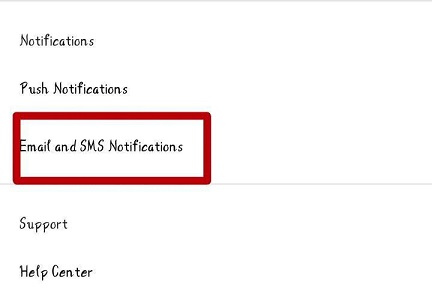 Turn Off Email And SMS Notifications On Instagram