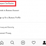 how to request verification on Instagram