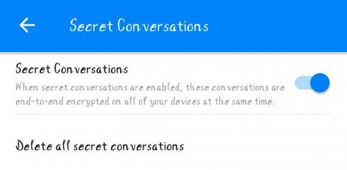 start secret conversations on Facebook Messenger