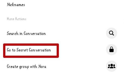 start secret conversations on Facebook Messenger