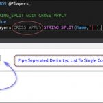 STRING_SPLIT – Split Delimited String In SQL Server