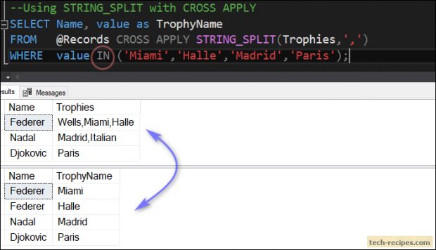 STRING_SPLIT - Split Delimited String In SQL Server