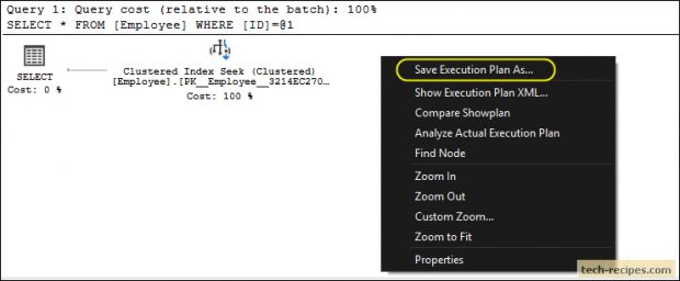 Save Query Execution Plan In SQL Server