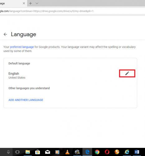 Change The Default Language On Google Drive