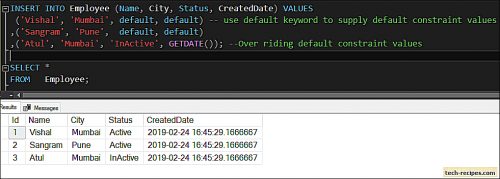 How To Use Default Constraint In SQL Server