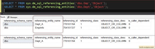 bject Dependencies In SQL Server