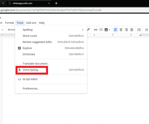 How To Use Voice Typing On Google Docs
