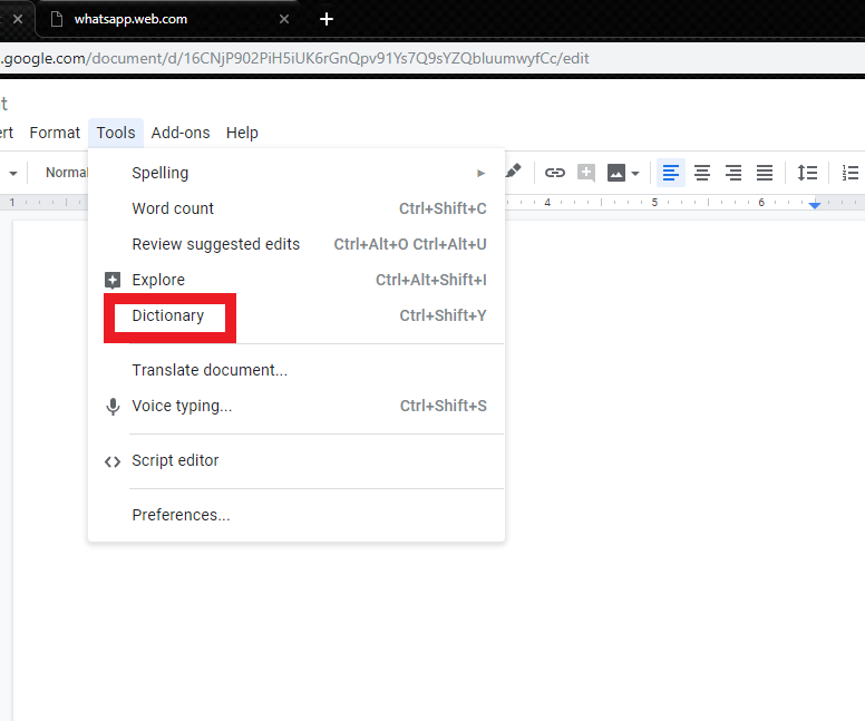 How To Use Dictionary On Google Docs How To Use Dictionary On Google Docs