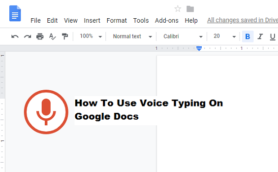 Google voice typing