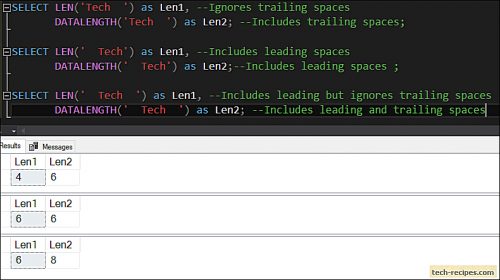 How To Use LEN and DATALENGTH Function In SQL Server