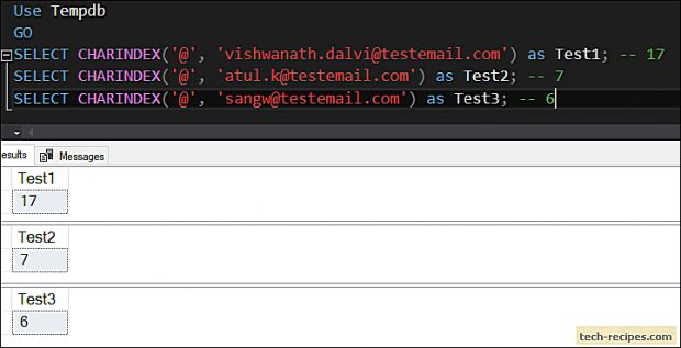 CHARINDEX - SQL Server