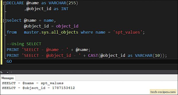 SELECT vs SET - SQL Server_1