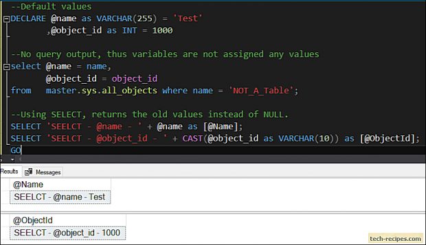 SELECT vs SET - SQL Server_3