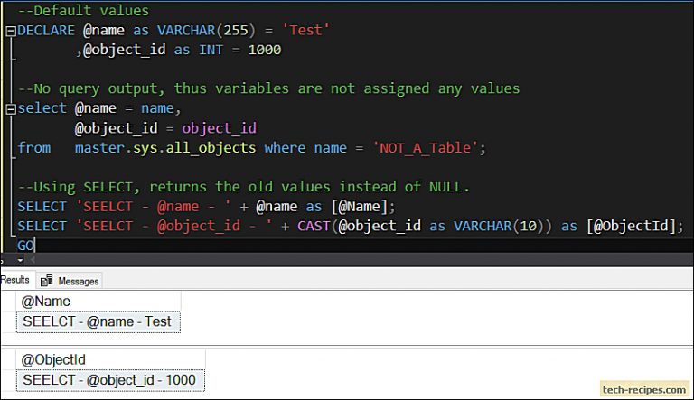 Sql Declare Variable And Assign Value From Select Select Vs Set For ...