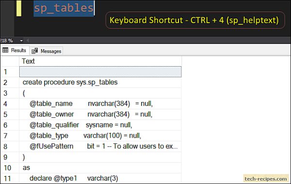 How To Create Custom Keyboard Shortcut In SQL Server