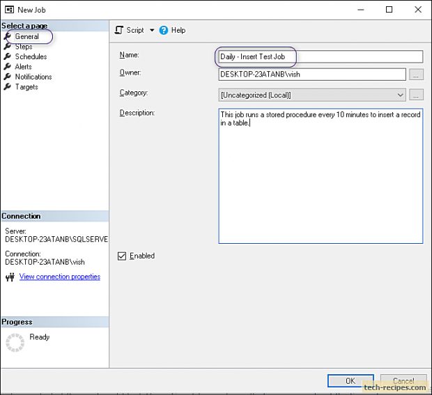 How To Schedule SQL Agent Job Using SSMS GUI_1