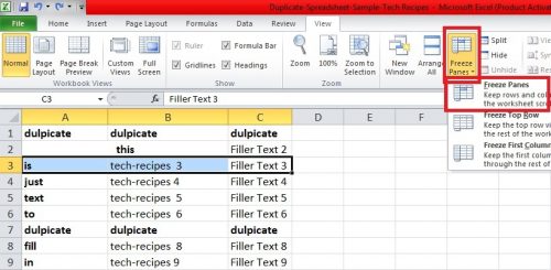 can i freeze first two rows in excel spread sheet can i freeze first two rows in excel spread sheet