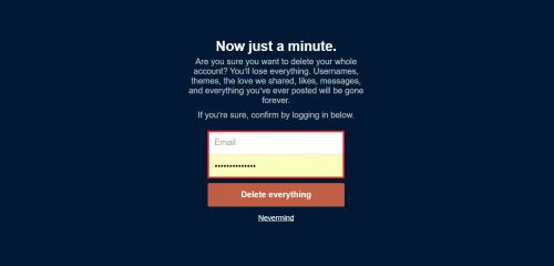 how to Delete your tumblr account tutorial step 5