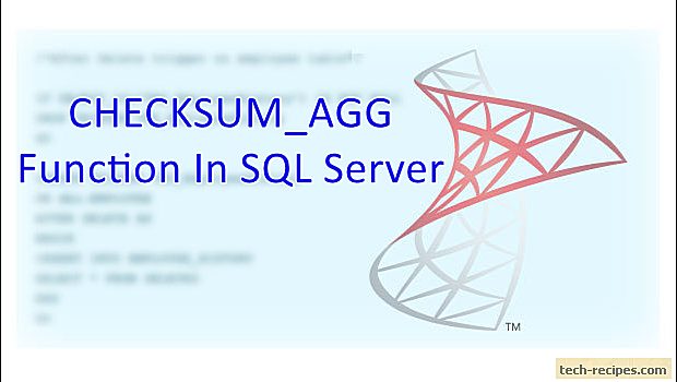 How To Use CHECKSUM_AGG Function In SQL Server