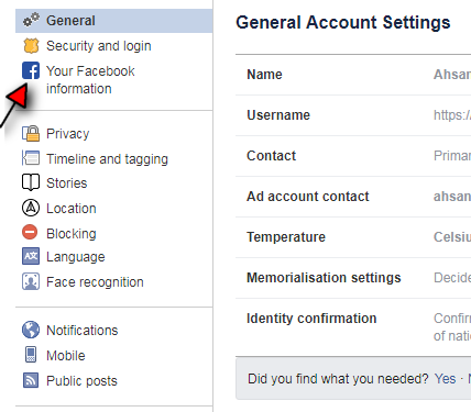 How to Deactivate your Facebook Account step 4