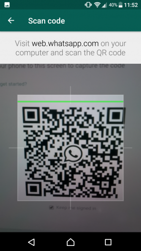 QR code being scanned,works like magic