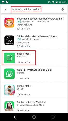 how to create whatsapp stickers step 2