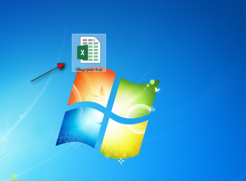 Wrapping your Text in Excel Tutorial Step 1