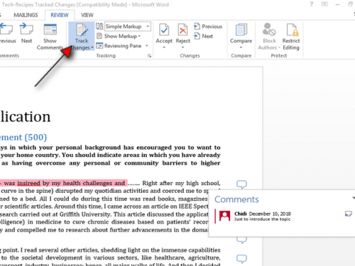 how to print your word documents without comments step 3