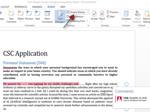 how to print your word documents without comments step 4