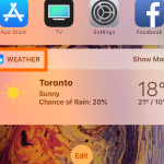 iPhone Xs Home Screen Widget Weather