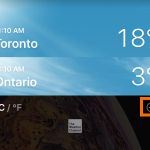 iPhone Xs Home Screen Widget Weather Menu Add icon
