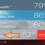 iPhone Xs Home Screen Widget Weather Swipe Left