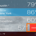 iPhone Xs Home Screen Widget Weather Swipe Left Delete