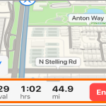 Apple iPhone Maps Route More options