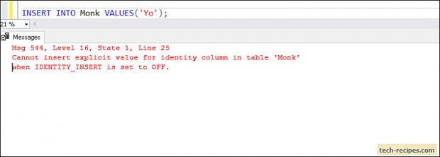 How To Use SET IDENTITY_INSERT Statement In SQL Server