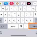 iPhone Messages Compose Return button