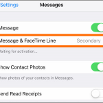 iPhone Settings Messages iMessage and Facetime Line