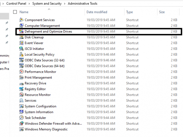optimize and defragment drive optimize and defragment drive