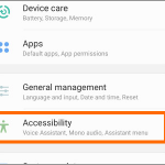 Pulldown Samsung Galaxy Notification Accesivlity